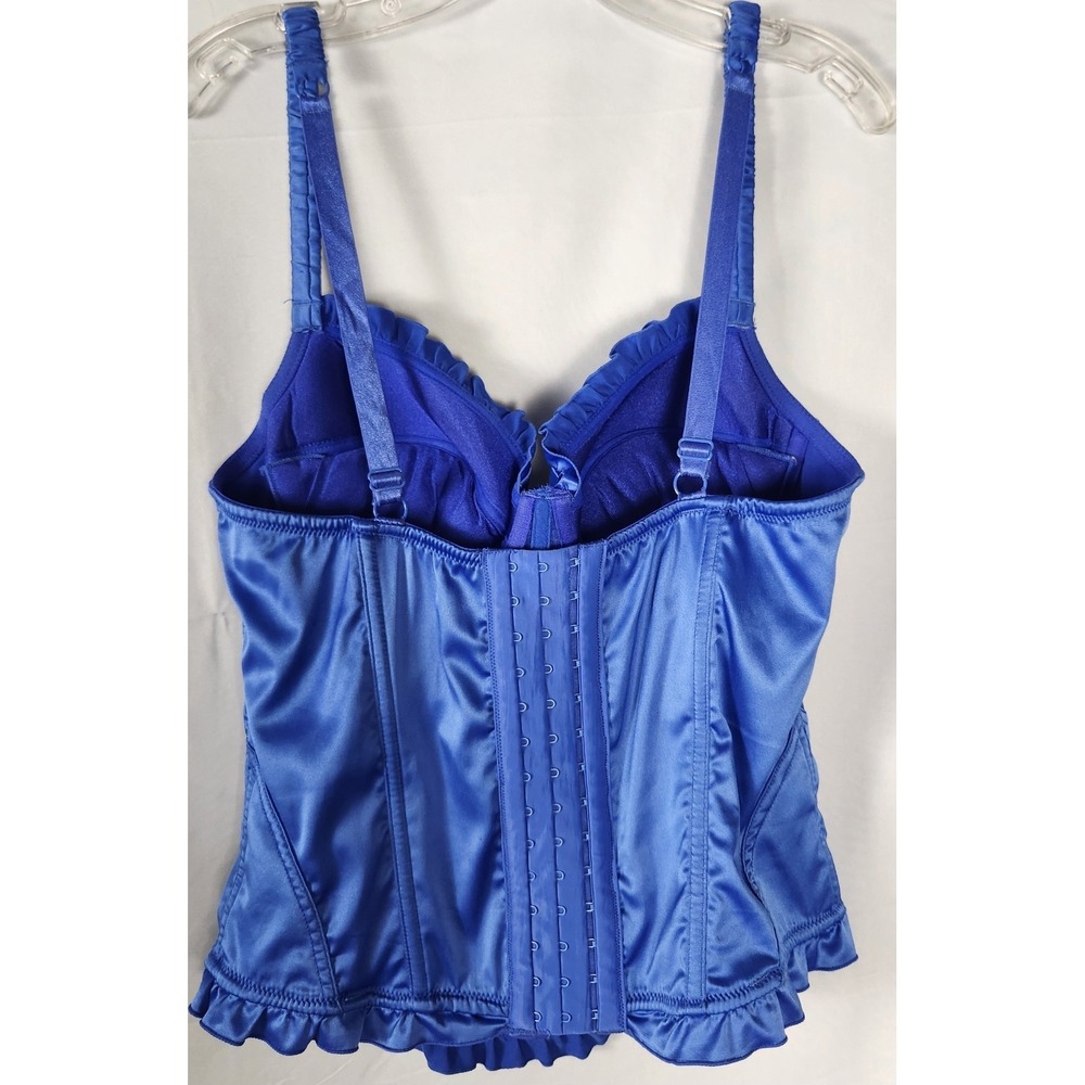 Royal Blue Satin Affinitas Y2K/2000s/ Edgy/Indie Bustier 38C - Picture 4 of 11